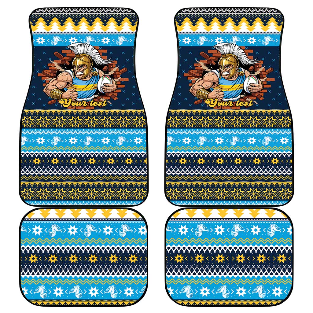 Santa’s Titan Warrior Personalized Car Mats Christmas Rugby League Spirit - Aussie Hoodie