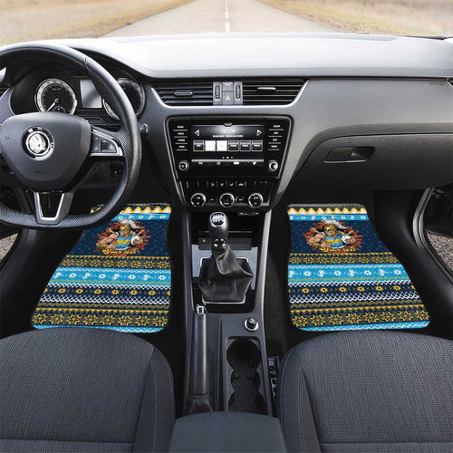 Santa’s Titan Warrior Personalized Car Mats Christmas Rugby League Spirit - Aussie Hoodie