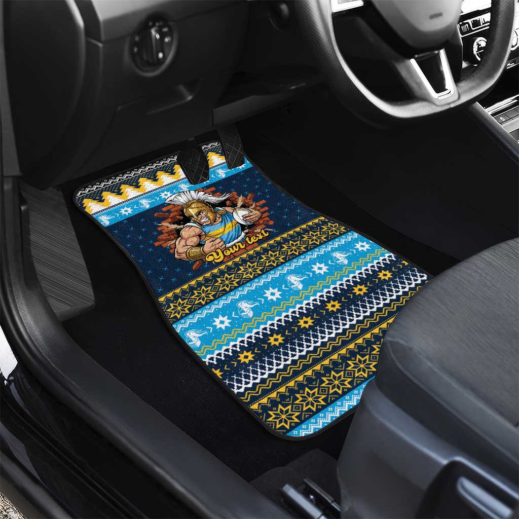 Santa’s Titan Warrior Personalized Car Mats Christmas Rugby League Spirit - Aussie Hoodie
