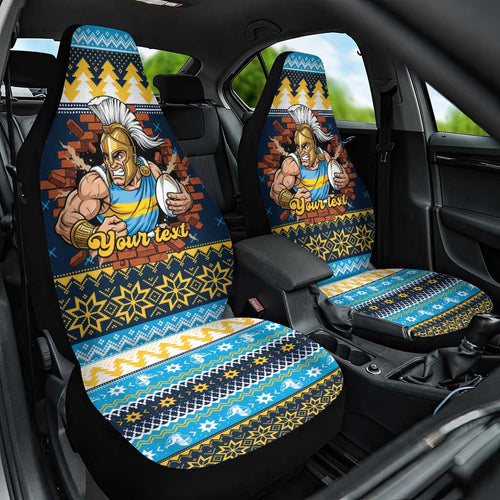 Santa’s Titan Warrior Personalized Car Seat Cover Christmas Rugby League Spirit - Aussie Hoodie