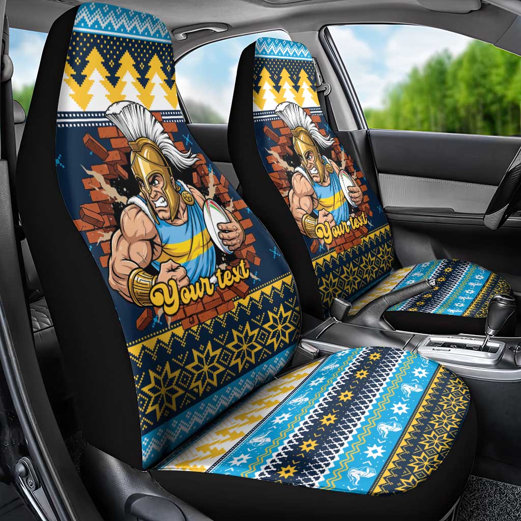 Santa’s Titan Warrior Personalized Car Seat Cover Christmas Rugby League Spirit - Aussie Hoodie