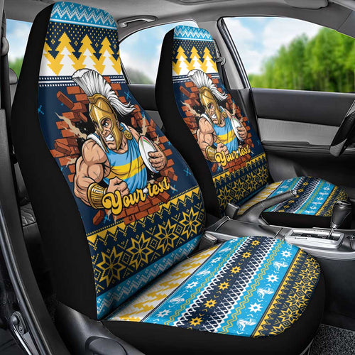 Santa’s Titan Warrior Personalized Car Seat Cover Christmas Rugby League Spirit - Aussie Hoodie
