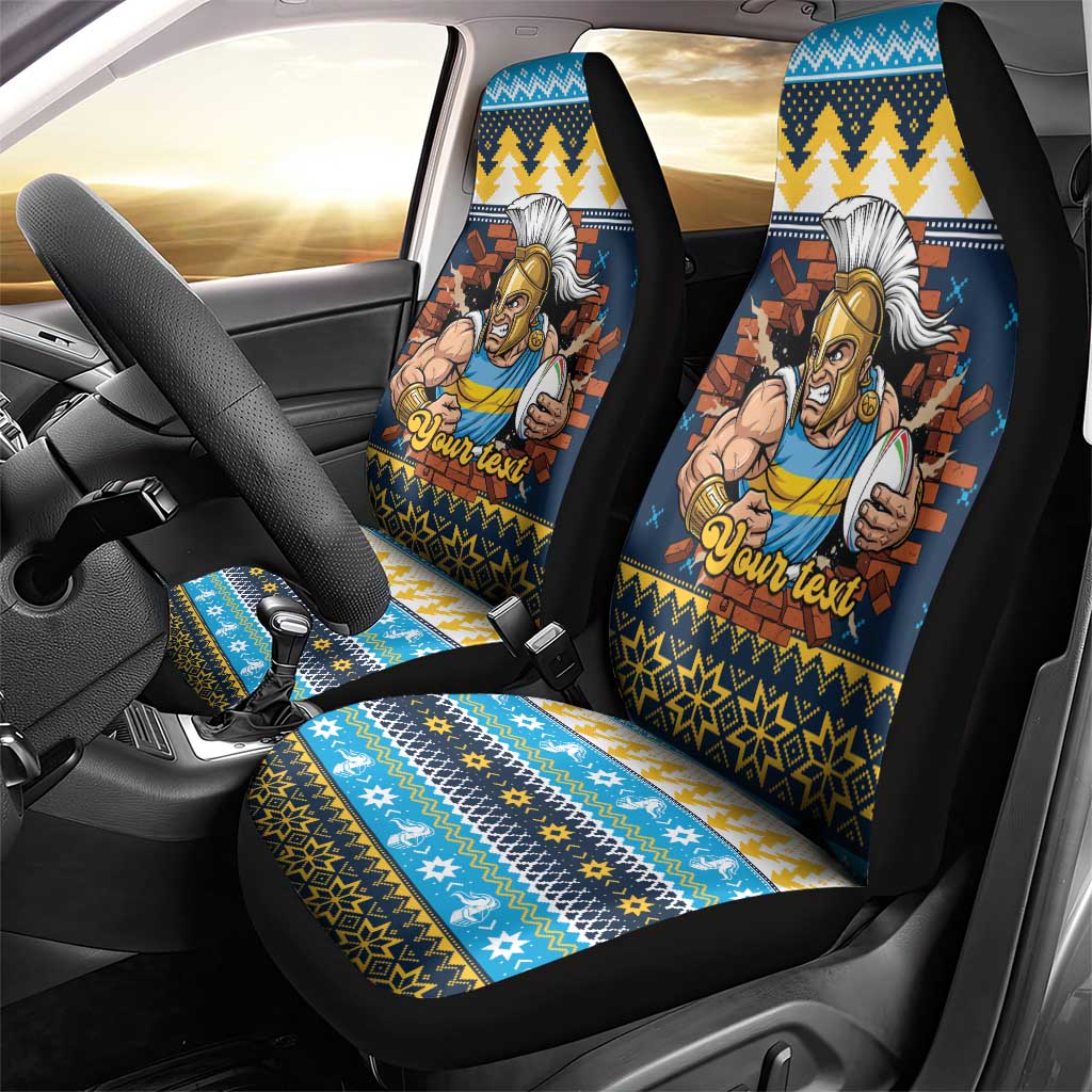 Santa’s Titan Warrior Personalized Car Seat Cover Christmas Rugby League Spirit - Aussie Hoodie