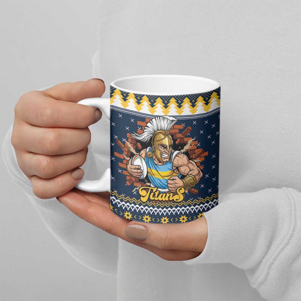 Santa’s Titan Warrior Personalized Ceramic Mug Christmas Rugby League Spirit - Aussie Hoodie