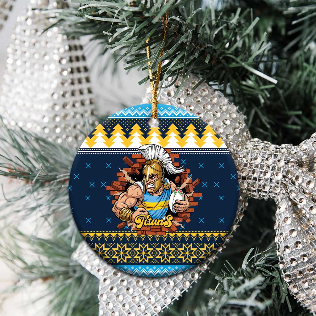 Santa’s Titan Warrior Personalized Ceramic Ornament Christmas Rugby League Spirit - Aussie Hoodie