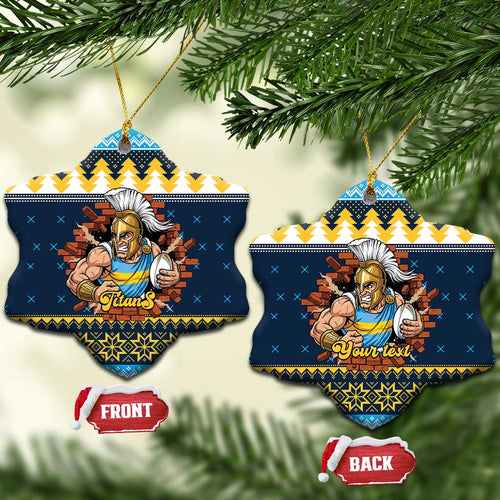 Santa’s Titan Warrior Personalized Ceramic Ornament Christmas Rugby League Spirit - Aussie Hoodie