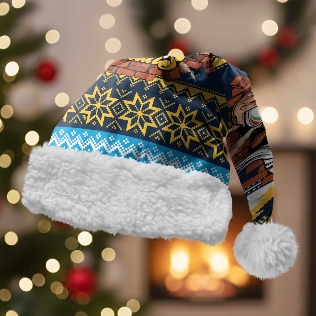 Santa’s Titan Warrior Personalized Christmas Santa Hat Christmas Rugby League Spirit - Aussie Hoodie