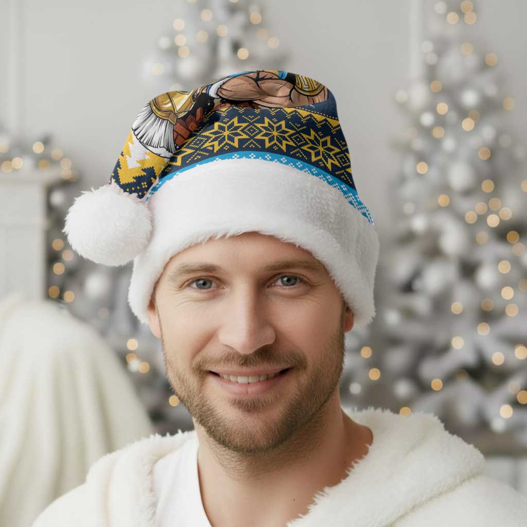 Santa’s Titan Warrior Personalized Christmas Santa Hat Christmas Rugby League Spirit - Aussie Hoodie