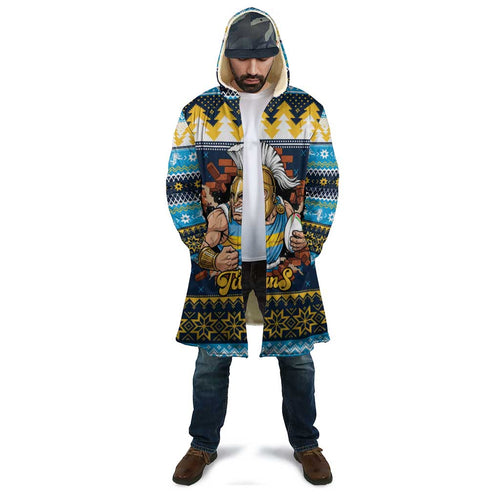 Santa’s Titan Warrior Personalized Cloak Christmas Rugby League Spirit - Aussie Hoodie