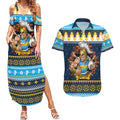 Santa’s Titan Warrior Personalized Couples Matching Summer Maxi Dress and Hawaiian Shirt Christmas Rugby League Spirit - Aussie Hoodie