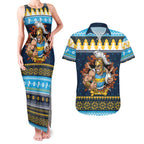Santa’s Titan Warrior Personalized Couples Matching Tank Maxi Dress and Hawaiian Shirt Christmas Rugby League Spirit - Aussie Hoodie