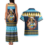 Santa’s Titan Warrior Personalized Couples Matching Tank Maxi Dress and Hawaiian Shirt Christmas Rugby League Spirit - Aussie Hoodie