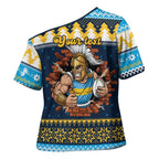 Santa’s Titan Warrior Personalized Cross Shoulder Shirt Christmas Rugby League Spirit - Aussie Hoodie