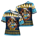 Santa’s Titan Warrior Personalized Cross Shoulder Shirt Christmas Rugby League Spirit - Aussie Hoodie