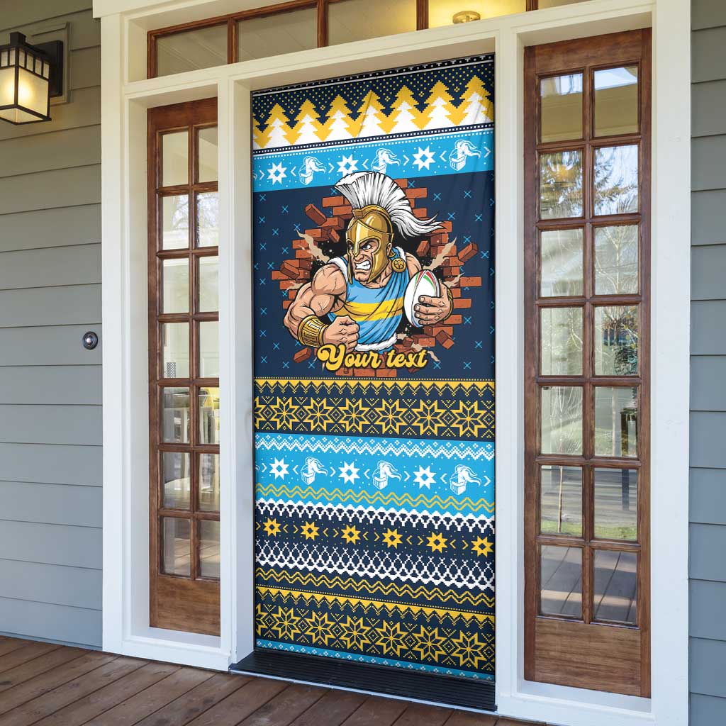 Santa’s Titan Warrior Personalized Door Cover Christmas Rugby League Spirit - Aussie Hoodie