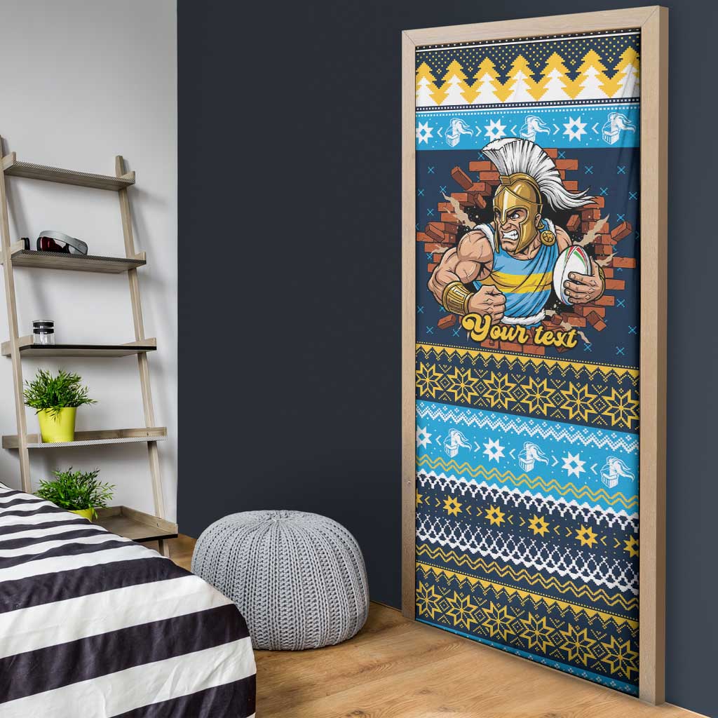 Santa’s Titan Warrior Personalized Door Cover Christmas Rugby League Spirit - Aussie Hoodie