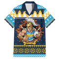 Santa’s Titan Warrior Personalized Family Matching Long Sleeve Bodycon Dress and Hawaiian Shirt Christmas Rugby League Spirit - Aussie Hoodie