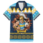 Santa’s Titan Warrior Personalized Family Matching Long Sleeve Bodycon Dress and Hawaiian Shirt Christmas Rugby League Spirit - Aussie Hoodie