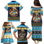 Santa’s Titan Warrior Personalized Family Matching Puletasi and Hawaiian Shirt Christmas Rugby League Spirit - Aussie Hoodie