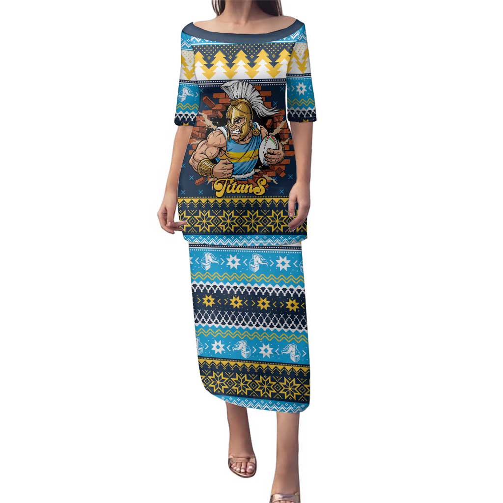 Santa’s Titan Warrior Personalized Family Matching Puletasi and Hawaiian Shirt Christmas Rugby League Spirit - Aussie Hoodie