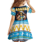 Santa’s Titan Warrior Personalized Family Matching Summer Maxi Dress and Hawaiian Shirt Christmas Rugby League Spirit - Aussie Hoodie