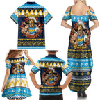 Santa’s Titan Warrior Personalized Family Matching Summer Maxi Dress and Hawaiian Shirt Christmas Rugby League Spirit - Aussie Hoodie