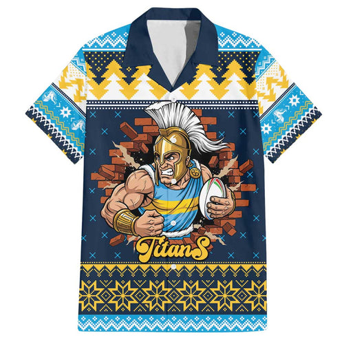 Santa’s Titan Warrior Personalized Family Matching Summer Maxi Dress and Hawaiian Shirt Christmas Rugby League Spirit - Aussie Hoodie
