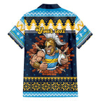 Santa’s Titan Warrior Personalized Family Matching Summer Maxi Dress and Hawaiian Shirt Christmas Rugby League Spirit - Aussie Hoodie