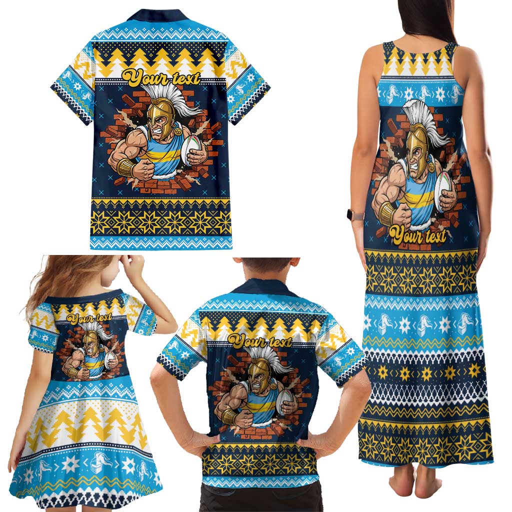 Santa’s Titan Warrior Personalized Family Matching Tank Maxi Dress and Hawaiian Shirt Christmas Rugby League Spirit - Aussie Hoodie