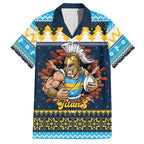 Santa’s Titan Warrior Personalized Hawaiian Shirt Christmas Rugby League Spirit - Aussie Hoodie