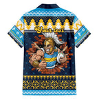 Santa’s Titan Warrior Personalized Hawaiian Shirt Christmas Rugby League Spirit - Aussie Hoodie