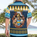 Santa’s Titan Warrior Personalized Hawaiian Shirt Christmas Rugby League Spirit - Aussie Hoodie