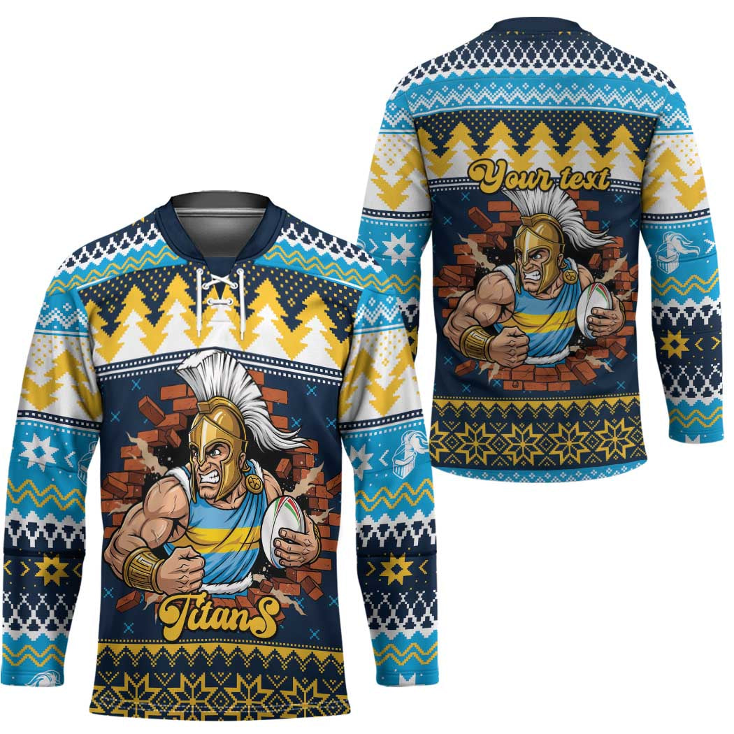 Santa’s Titan Warrior Personalized Hockey Jersey Christmas Rugby League Spirit - Aussie Hoodie
