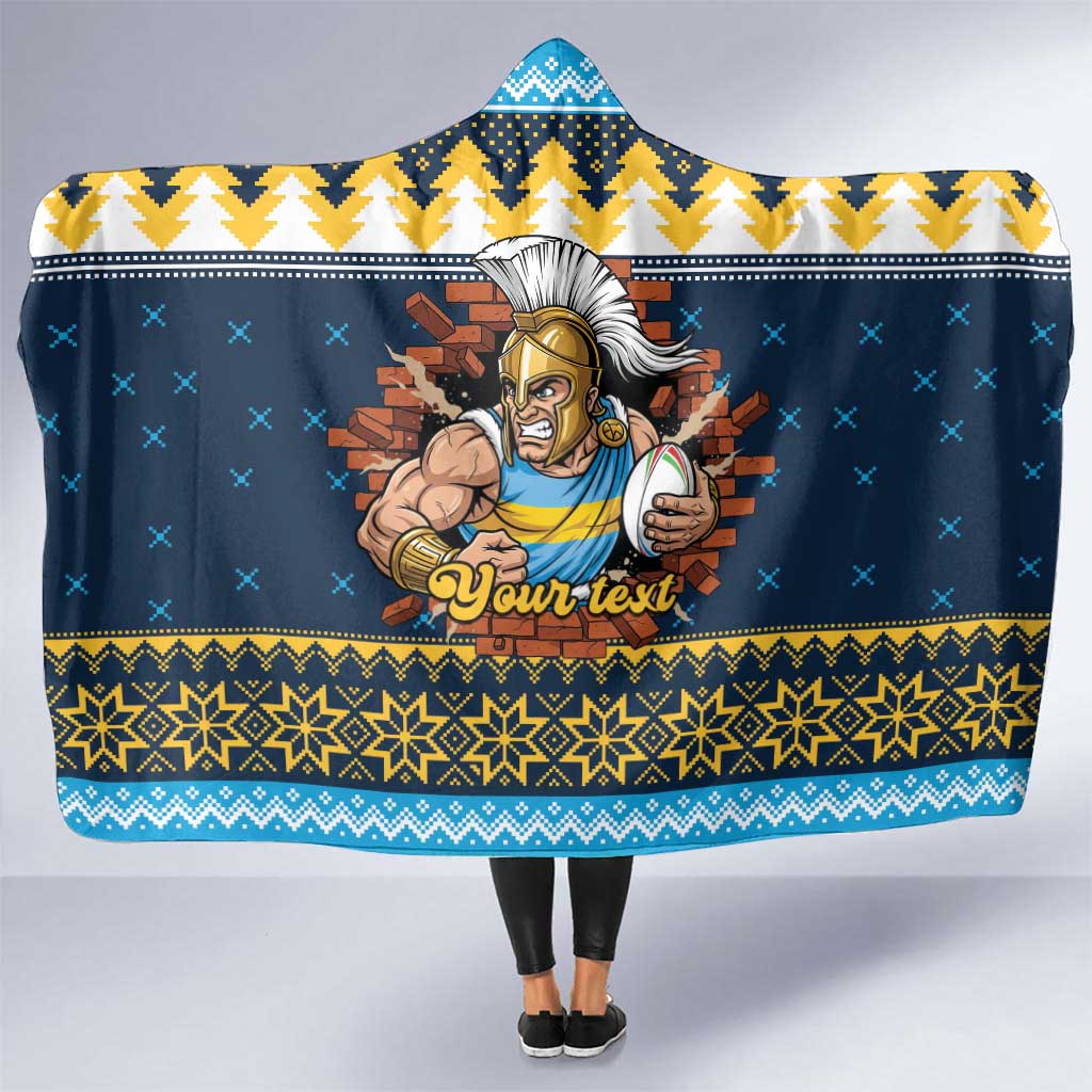 Santa’s Titan Warrior Personalized Hooded Blanket Christmas Rugby League Spirit - Aussie Hoodie