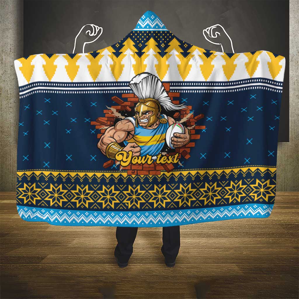 Santa’s Titan Warrior Personalized Hooded Blanket Christmas Rugby League Spirit - Aussie Hoodie