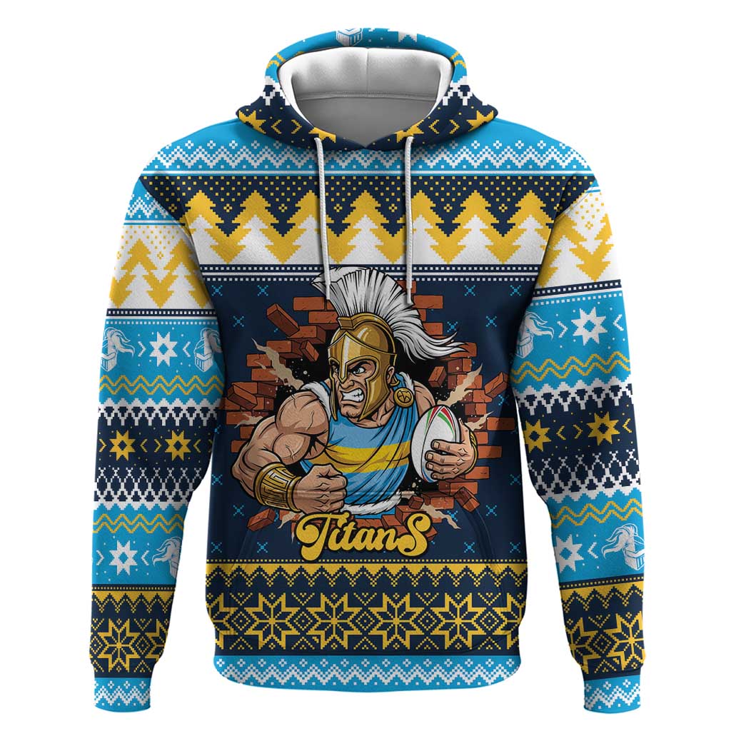 Santa’s Titan Warrior Personalized Hoodie Christmas Rugby League Spirit - Aussie Hoodie