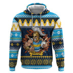 Santa’s Titan Warrior Personalized Hoodie Christmas Rugby League Spirit - Aussie Hoodie