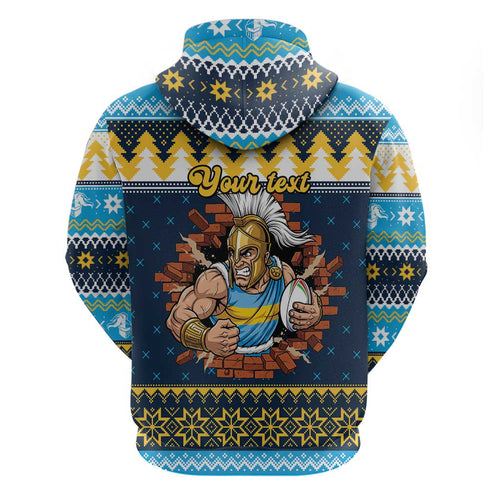 Santa’s Titan Warrior Personalized Hoodie Christmas Rugby League Spirit - Aussie Hoodie