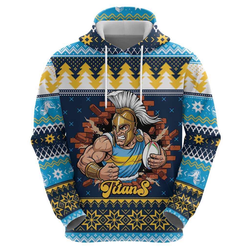 Santa’s Titan Warrior Personalized Hoodie Christmas Rugby League Spirit - Aussie Hoodie