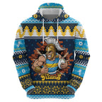 Santa’s Titan Warrior Personalized Hoodie Christmas Rugby League Spirit - Aussie Hoodie
