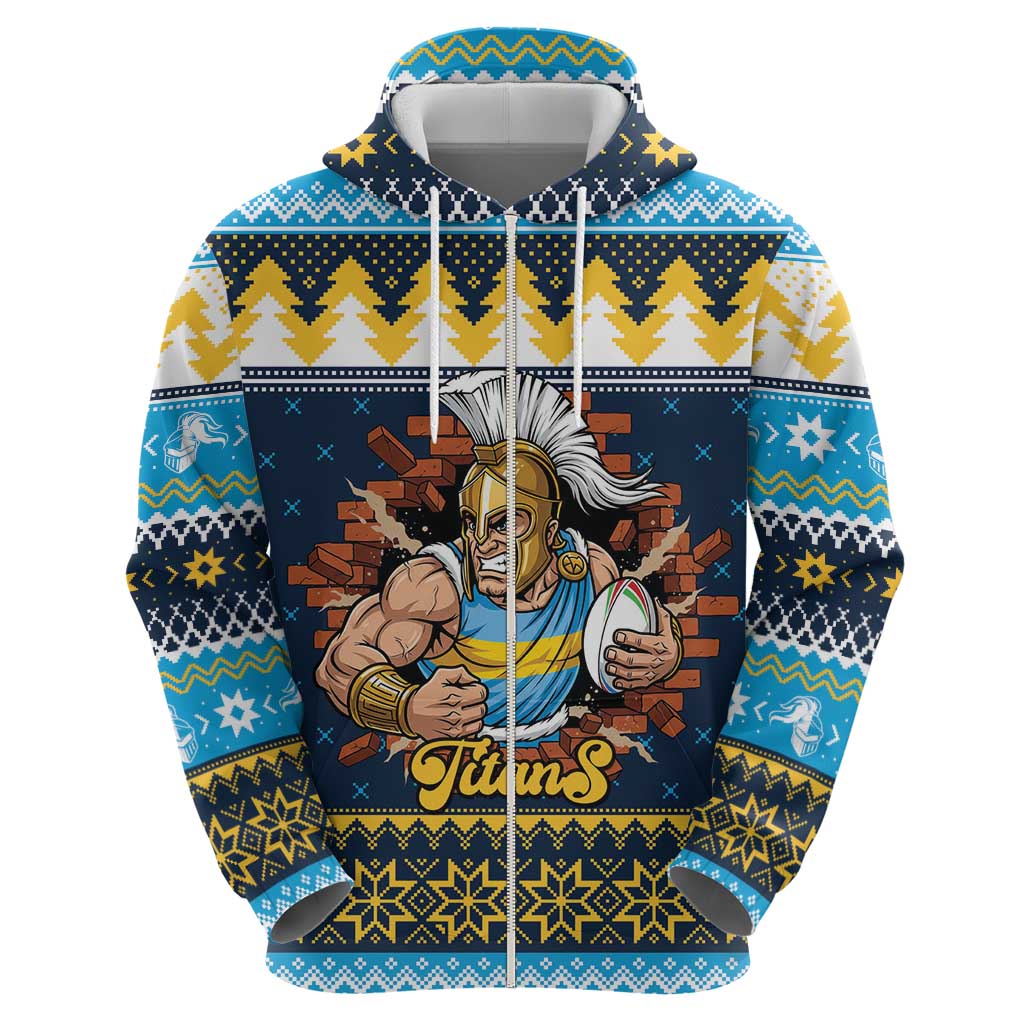 Santa’s Titan Warrior Personalized Hoodie Christmas Rugby League Spirit - Aussie Hoodie