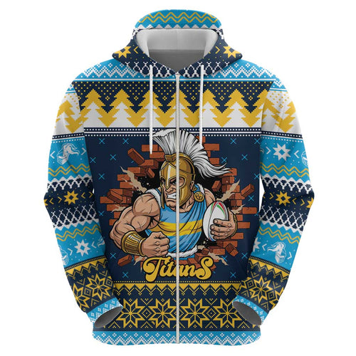 Santa’s Titan Warrior Personalized Hoodie Christmas Rugby League Spirit - Aussie Hoodie