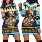 Santa’s Titan Warrior Personalized Hoodie Dress Christmas Rugby League Spirit - Aussie Hoodie
