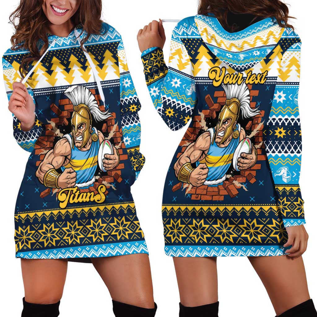 Santa’s Titan Warrior Personalized Hoodie Dress Christmas Rugby League Spirit - Aussie Hoodie