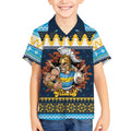 Santa’s Titan Warrior Personalized Kid Hawaiian Shirt Christmas Rugby League Spirit - Aussie Hoodie