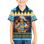 Santa’s Titan Warrior Personalized Kid Hawaiian Shirt Christmas Rugby League Spirit - Aussie Hoodie