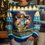 Santa’s Titan Warrior Personalized Kid Ugly Christmas Sweater Christmas Rugby League Spirit - Aussie Hoodie
