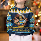 Santa’s Titan Warrior Personalized Kid Ugly Christmas Sweater Christmas Rugby League Spirit - Aussie Hoodie