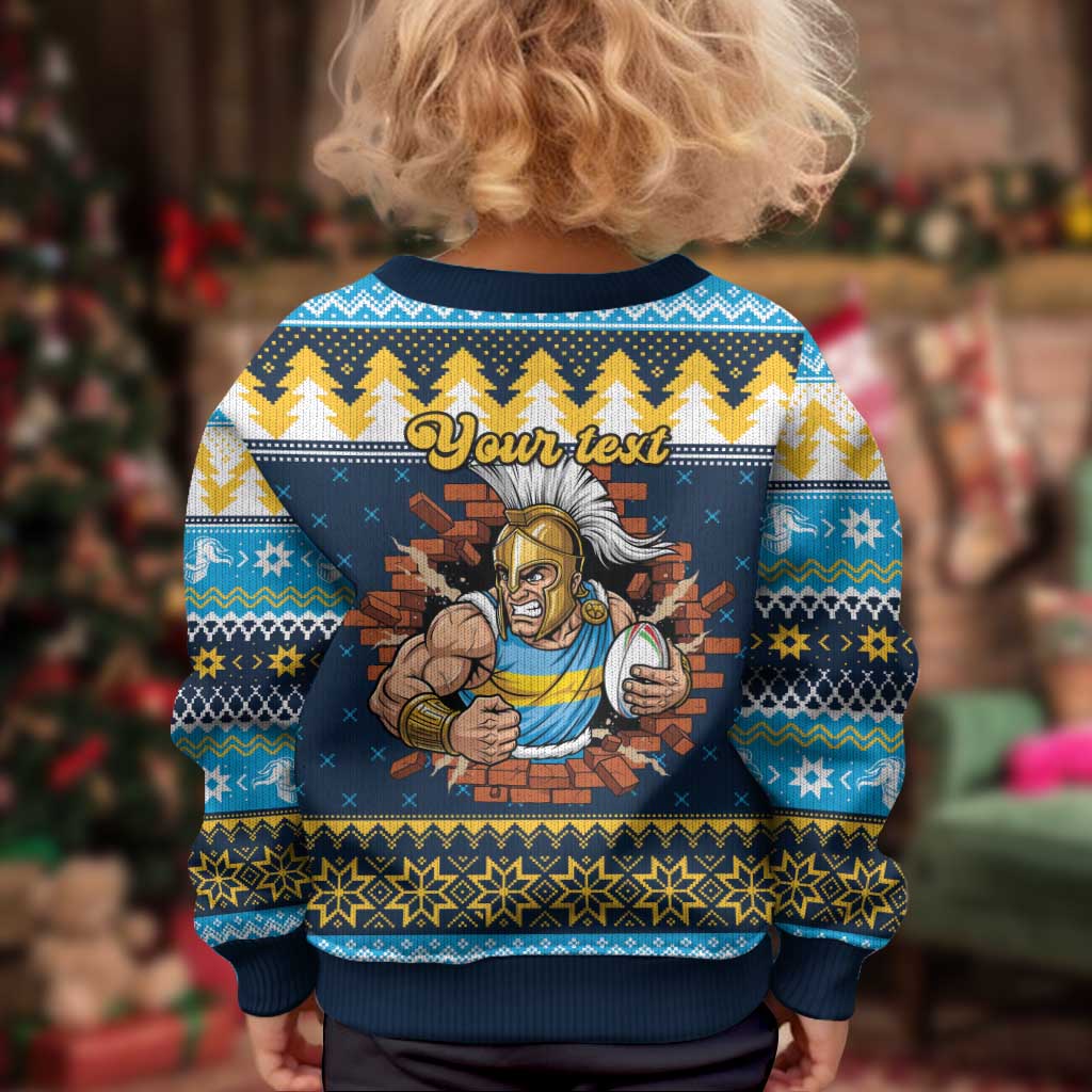 Santa’s Titan Warrior Personalized Kid Ugly Christmas Sweater Christmas Rugby League Spirit - Aussie Hoodie