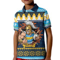 Santa’s Titan Warrior Personalized Kid Polo Shirt Christmas Rugby League Spirit - Aussie Hoodie